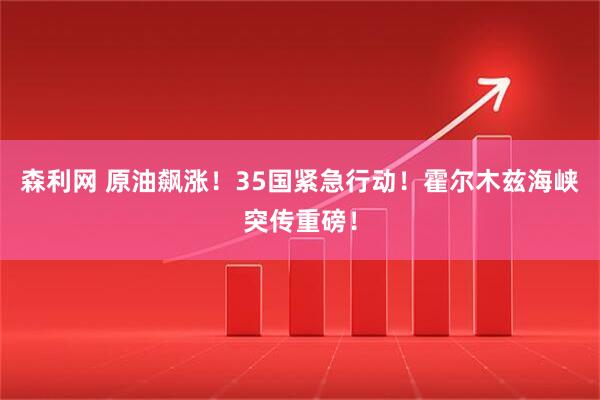 森利网 原油飙涨！35国紧急行动！霍尔木兹海峡突传重磅！