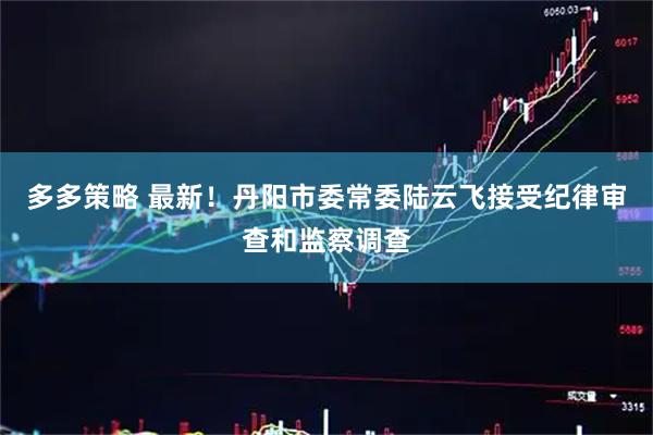 多多策略 最新！丹阳市委常委陆云飞接受纪律审查和监察调查
